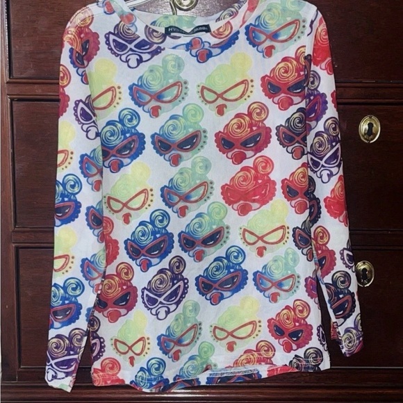 Lot Of 2 Hysteric Mini Comic Logo LS Sheer Stretchy Shirts sz 120 (5/6) NEW - Picture 2 of 4